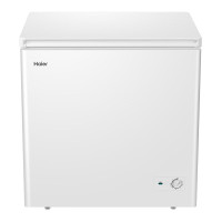 海尔(Haier)200升 家用卧式冰柜 冷柜 小冰箱 减霜80% 一级能效 断电保护 带脚轮BC/BD-200GHDT