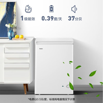 海尔BC/BD-100GHZA(Haier)100升家用一级能效卧式冷藏冷冻柜两用母乳囤货单温柜冻藏转换柜小型租房用