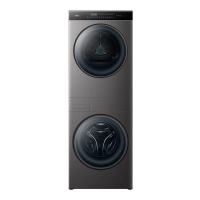 海尔(Haier)叠黛和美洗烘套装(洗+干组合)H9 B1006SC 家用10kg 全自动洗衣 热泵烘干 玉墨银