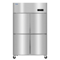海尔(Haier)商用厨房冰箱2门冷藏2门冷冻全铜全钢四门四开门大容量酒店饭店餐厅食堂保鲜不锈钢SL-1020C2D2S