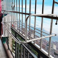 窗户阳台晾衣晒鞋架挂窗口晾晒杆护栏窗外晾衣架置物架暖气片