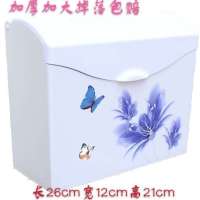 厕所纸巾盒卫生间厕纸盒防水方形免打孔家用卷纸草纸盒抽纸手纸盒