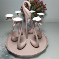 送杯刷玻璃杯架子沥水杯架家用带托盘挂杯架酒杯架茶杯塑料置物架