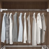 免打孔伸缩晾衣杆卫生间浴帘杆阳台挂衣杆室内窗帘杆衣柜撑杆架