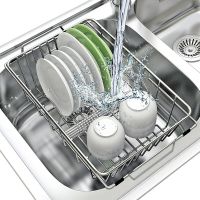 厨房置物架不锈钢水槽伸缩沥水架碗筷碟收纳架洗菜盆沥水篮可伸缩