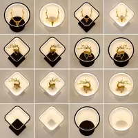 床头灯壁灯北欧鹿角现代简约创意led卧室客厅阳台走廊过道墙壁灯