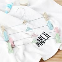 北欧色防滑裤夹子裤架可伸缩裤夹子防滑裤架衣架家用裙夹