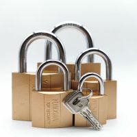 月牙钥匙防盗挂锁宿舍柜子原子锁具迷你锁子柜门锁家用防锈小锁头