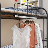 宿舍上铺床头挂衣架简易晾衣架上下床边挂衣服收纳架角钢架子