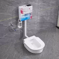家用陶瓷蹲便器水箱套装成人大便器便池蹲坑便盆蹬便器卫生间防臭