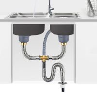厨房洗菜盆下水管管道配件水槽双槽水池下水器洗碗池排水管子套装