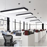 led长条灯简约吊线灯教室理发店长方形间吸顶灯办公室吊灯具