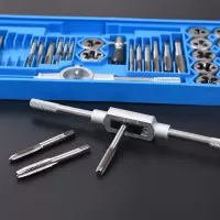 合金钢丝锥板牙五金工具手用丝攻扳手板牙绞手架公制丝攻组合套装