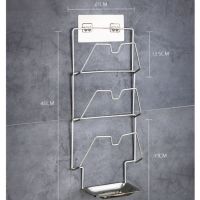 免打孔厨房锅盖架不锈钢加厚多层收纳架接水盘盖子壁挂菜板置物架