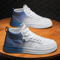 述雅男鞋夏季透气高帮帆布男士休闲小白平板鞋冰丝老北京布鞋秋季潮鞋