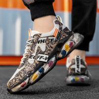 述雅秋季男鞋2021年新款跑步透气潮鞋子休闲百搭国潮运动风增高老爹鞋