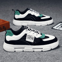 述雅2021年新款秋季男鞋子韩版潮流百搭板鞋学生厚底帆布运动休闲潮鞋