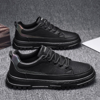 述雅厨师鞋男秋季厨房工作防水防滑防油上班工装劳保厚底潮鞋休闲皮鞋