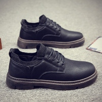 述雅男鞋2021年新款秋季潮流百搭休闲布洛克皮鞋商务正装工作英伦潮鞋