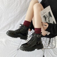 述雅桔宿2021新款秋季英伦风网红瘦瘦马丁靴女薄款百搭ins潮鞋短靴子