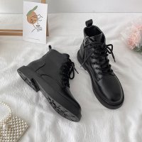 述雅桔宿马丁靴女2021秋季新款百搭平底复古英伦风显瘦ins潮网红机车短靴