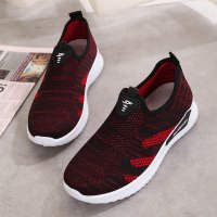 述雅桔宿老北京布鞋女夏季透气网面网鞋妈妈休闲运动一脚蹬鞋子