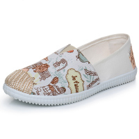 述雅桔宿春夏透气懒人鞋女式帆布鞋女单鞋低帮平底休闲老北京布鞋女软底鞋