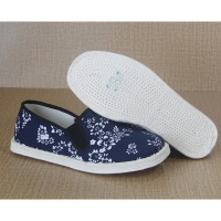 述雅桔宿春季女士套脚单鞋老北京棉布千层布底透气男鞋懒人青年情侣布鞋女