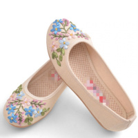 述雅桔宿老北京布鞋女夏汉服鞋平底一脚蹬透气软底春秋款单鞋妈妈鞋