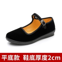 述雅槿岸老北京布鞋女鞋广场舞单鞋工作鞋软底酒店上班黑妈妈平底夏季