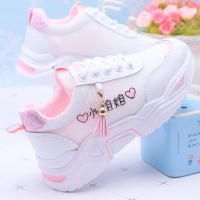述雅夏季软底女孩运动板鞋8-9-10-11中小学生跑步鞋中大童网面鞋