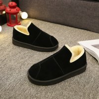 述雅述雅2021冬季新款冬鞋保暖加绒百搭韩版女短筒短靴平底学生鞋