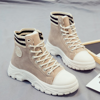 述雅述雅2021年秋季新款马丁靴女鞋英伦风百搭女靴雪地短靴秋冬季加绒棉鞋