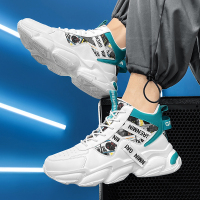 述雅沈然春季老爹鞋男2021新款冬季加绒保暖运动棉鞋男潮流百搭增高男