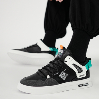 述雅沈然冬季男鞋2021新款潮流百搭青少年运动休闲高帮小鞋篮球潮鞋