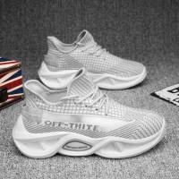 述雅沈然男鞋2022新款春季网面透气网鞋潮流百搭运动休闲飞织学生老爹潮鞋