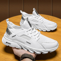 述雅沈然男鞋2022新款春季飞织透气网面潮流百搭休闲轻便跑步老爹潮鞋