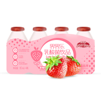 JelleyBrown/界界乐 乳酸菌饮料 小怪兽 草莓味95ml*4瓶