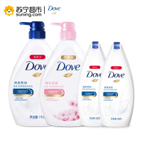 多芬沐浴乳深层营润1kg+樱花甜香1kg+清透水润190g*2+洗发水50ml+护发素50ml
