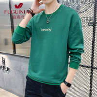 富贵鸟(FUGUINIAO)长袖套头圆领卫衣男秋季修身休闲潮流印花上衣服外套男装