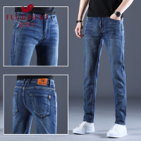 富贵鸟(FUGUINIAO)秋季潮牌长裤子男士牛仔裤男直筒韩版潮流宽松休闲秋冬款