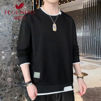 富贵鸟(FUGUINIAO)卫衣男春秋款男装2021新款潮流ins打底衫上衣服秋装男士长袖t恤男