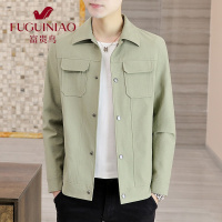 富贵鸟(FUGUINIAO)日系复古工装外套男士2021秋季新款休闲夹克韩版百搭上衣服