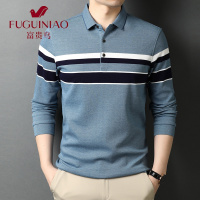富贵鸟（FUGUINIAO）男式2021秋季新款长袖T恤男韩版商务休闲男装体恤