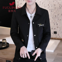 富贵鸟(FUGUINIAO)外套男春秋季宽松潮牌ins港风休闲夹克韩版潮流帅气百搭外穿褂子