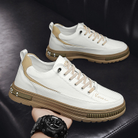 苏芈2021新款男鞋夏季休闲皮鞋百搭韩版小白职业英伦潮鞋白鞋板鞋工作