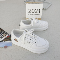 苏芈2021秋季新款可爱丑萌百搭日系小白鞋帆布鞋运动鞋大头娃娃厚底鞋