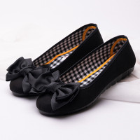 苏芈老北京布鞋女时尚软底平底工作鞋黑色2021新款豆豆鞋夏季女式单鞋