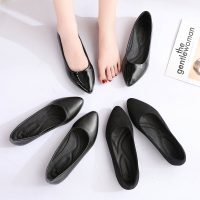 苏芈尖头工作平底鞋女职业鞋单鞋女鞋2021夏季新款浅口百搭黑色鞋子潮