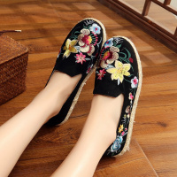 苏芈春秋老北京布鞋绣花鞋民族风女鞋平底汉服鞋牛筋底妈妈鞋休闲单鞋